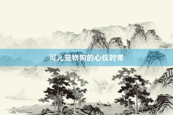 可儿宠物狗的心仪时常